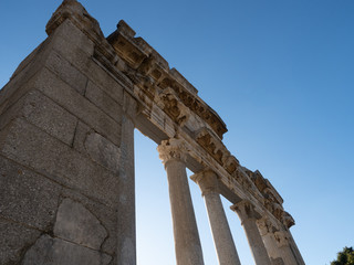 Close Up of Restored Temple of Agonothetes in Apollonia