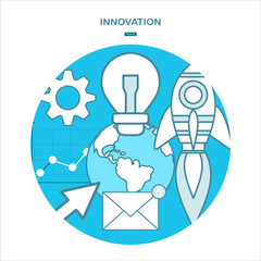 Innovation concept. Creative idea abstract infographic