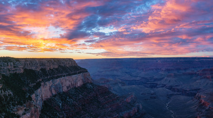 Vibrant Sunset, Grand Canyon National Park - Shoshone Point