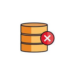cyber security server data disk detailed style icon
