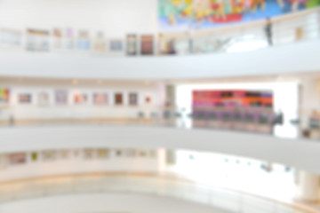 Abstract blur background of a modern art center