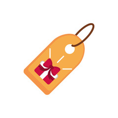 tag gift box decoration happy christmas icon