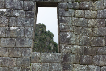 vista edificaciones de machu picchu