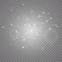 Bokeh lights abstract vector background. Magic blurred particles. Overlay effect background