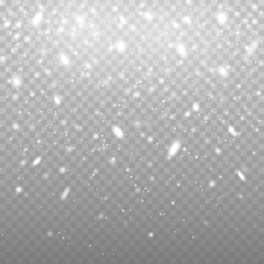 Falling snow vector background. Snowfall