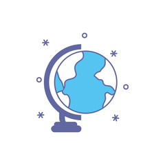 globe planet fill style icon