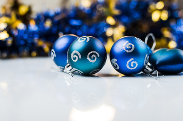 Christmas toys for Christmas tree, balls, stars. Textures and backgrounds.
