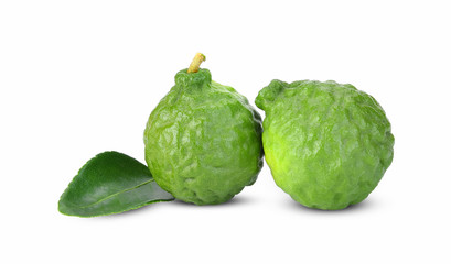 bergamot on white background.herb for health.