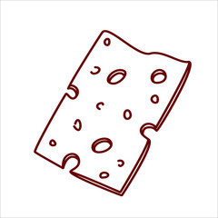 Slice, slice of cheese. Milk products.