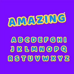 amazing typeface font alphabet 3d