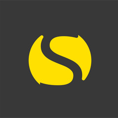 S initial based letter icon logo. Flat Vector illustration