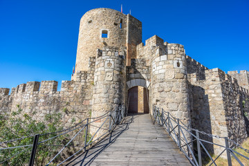 La Adrada village, Avila Province, Castilla y leon, Spain, June 6, 2017. Castillo de la Adrada Castle. Medieval fortress located in Tietar valley