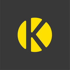 K initial based letter icon logo. Flat Vector illustration