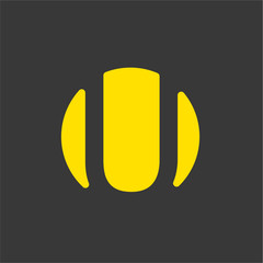 U initial based letter icon logo. Flat Vector illustration