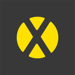 X initial based letter icon logo. Flat Vector illustration