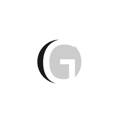 letter G initial logo icon. modern linked circle round lowercase