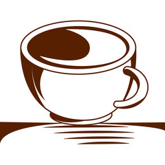 Sketch of a vintage coffee cup