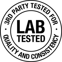 LAB TESTED 3rd Party Tested For Quality and Consistency © Fadil Rambey