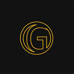 initial G Line business logo icon template