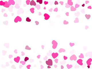 Hearts confetti flying vector background graphic design.