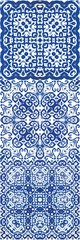 Ethnic ceramic tile in portuguese azulejo.