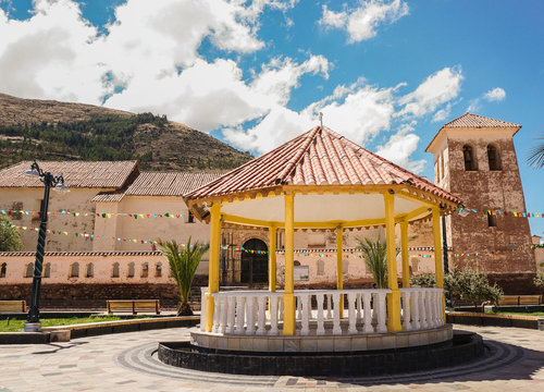 old church of Checacupe, located in Cusco Peru