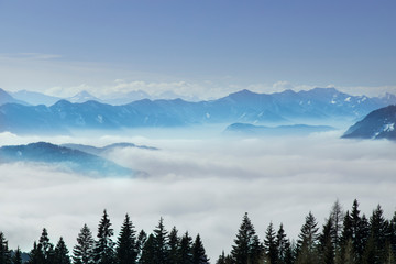 Landscape background, Mountains and winter
