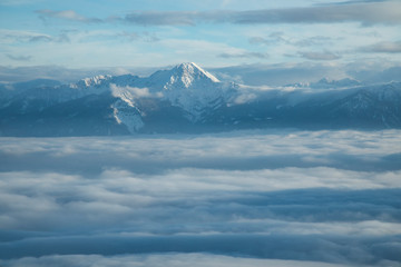 Fototapeta na wymiar View of beautiful Winter mountain landscape