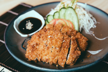 Tonkatsu Japanese food Deep pork and sauce