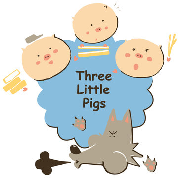三匹の子豚 のストック写真 ロイヤリティフリーの画像 ベクター イラスト Adobe Stock