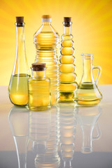Oil products, Extra virgin olive, sunflower seed, rapeseed oil