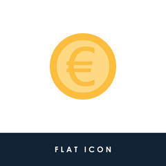 Euro Coin Illustration Single Icon Design Vector EPS 10