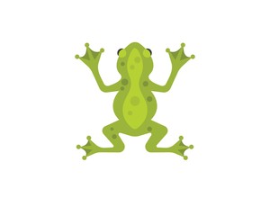 Frog Logo Template vector illustration