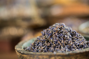 Herbs medicine and vintage wooden background