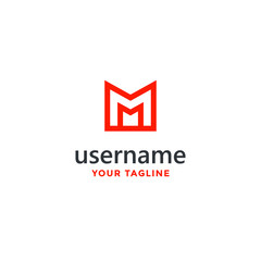letter m logo design template creative