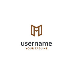 letter m logo design template creative