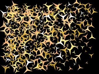 Falling golden stars.