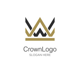 crown logo vector concept design template