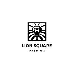 lion square logo vector icon illustration