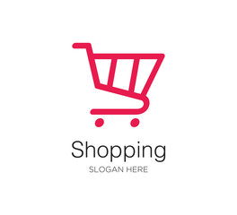 shopping cart vector logo concept design template