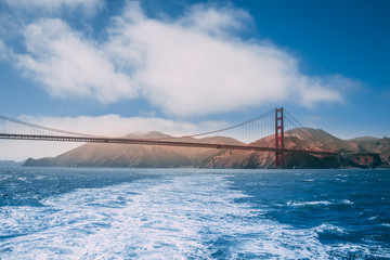 golden gate bridge in the sea