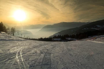 Fotobehang View of beautiful Winter mountain landscape © Sebastian Duda