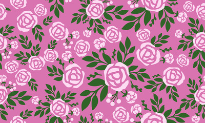 Decoration element of floral pattern background, with abstract rose flower motif.
