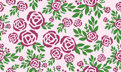 Decoration element of floral pattern background, with abstract rose flower motif.