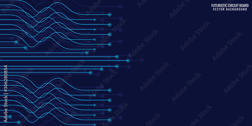 Poster future technology background with line and dots. modern hi-tech digital technology concept.