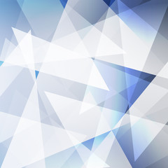 Modern abstract blue transparent crystal pattern background template