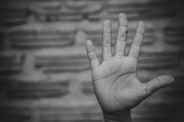Violence in the lives of children, End violence against children concept, Children trafficking...