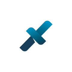 modern color x logo design