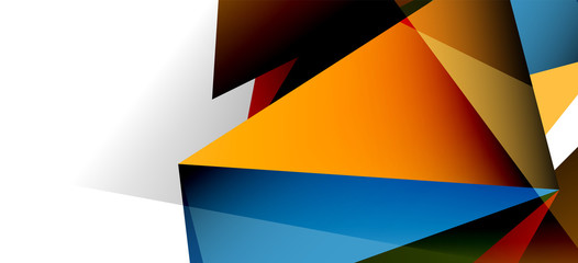 Vintage abstract template with triangle mosaic composition vecton white background. Simple design background. Modern flat design. Beautiful vector pattern.