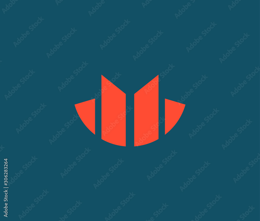 Poster building logo icon minimal emblem design template